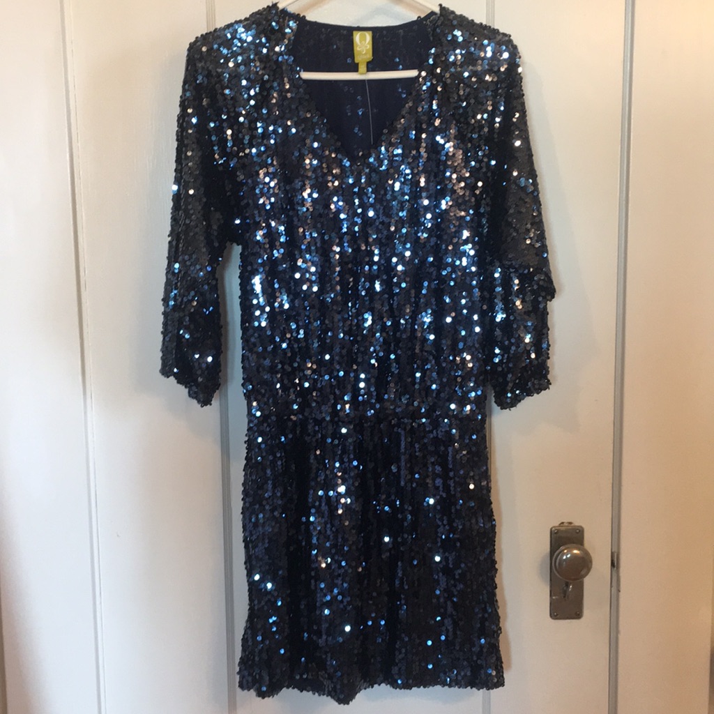 Q Mack Sequin Dress | Xs Navy